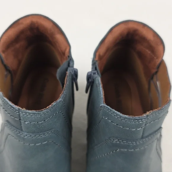 Cobb Hill Leather Ankle Booties Boots Womens 10 Blue Gray - Picture 12 of 15